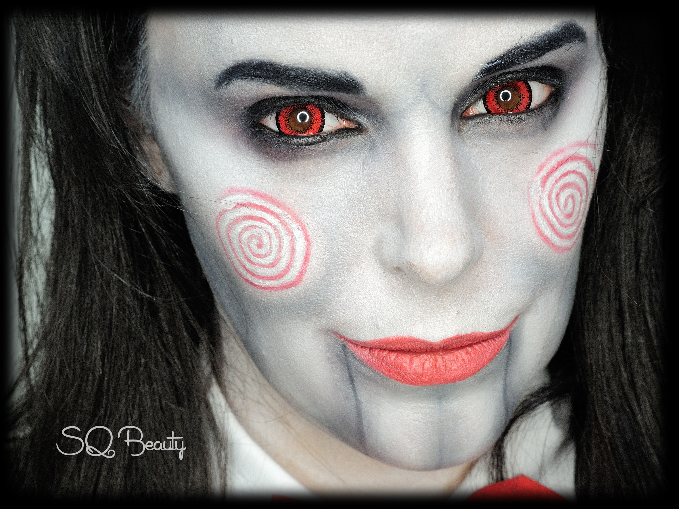 Maquillaje Jigsaw de Saw Makeup Silvia Quiros SQ Beauty