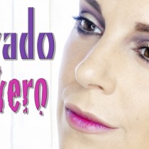 Maquillaje morado roquero de invierno