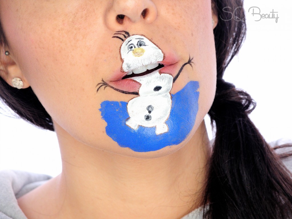 Tutorial maquillaje boca Olaf de Frozen