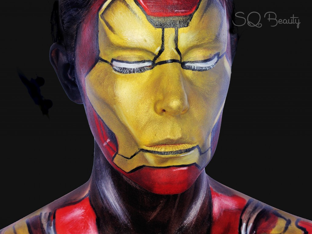 Maquillaje Iron Man en los Vengadores 2