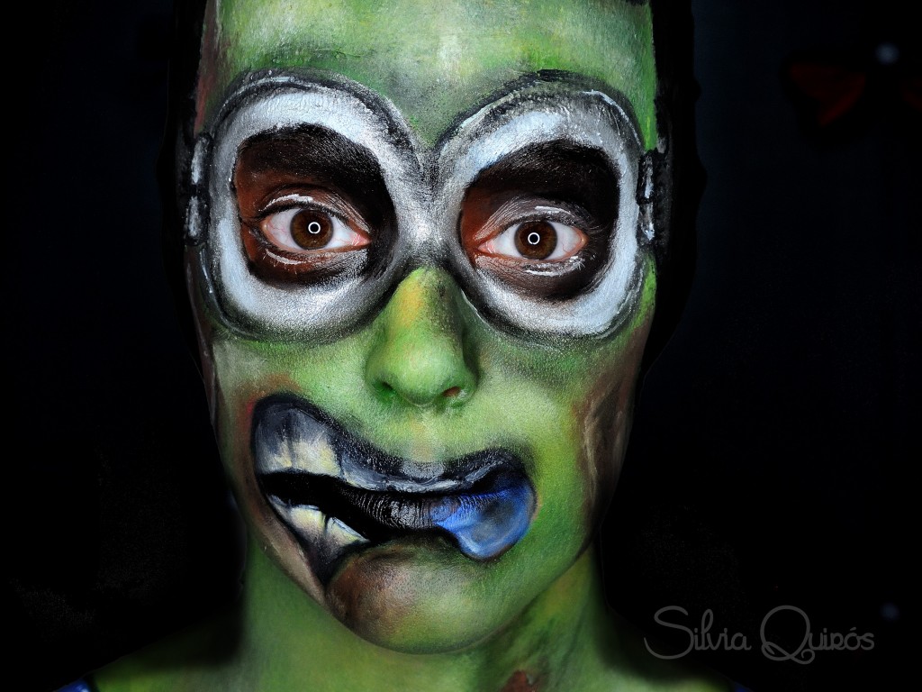 Maquillaje Minion Zombie