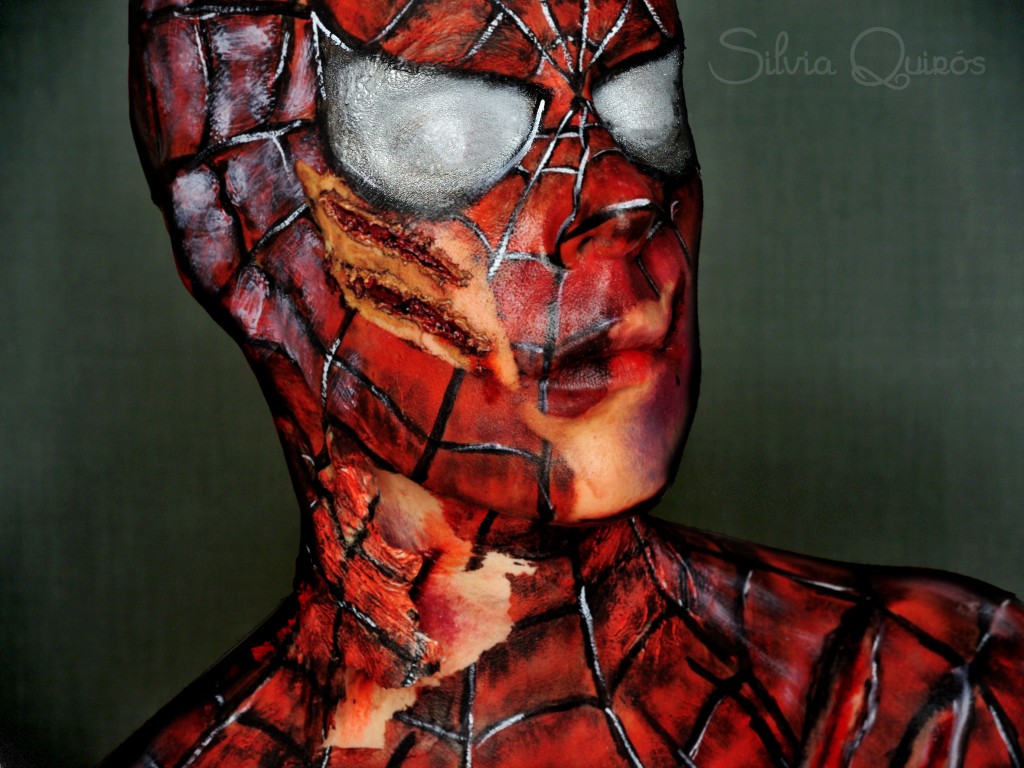 Maquillaje efectos especiales Spider-Man herido