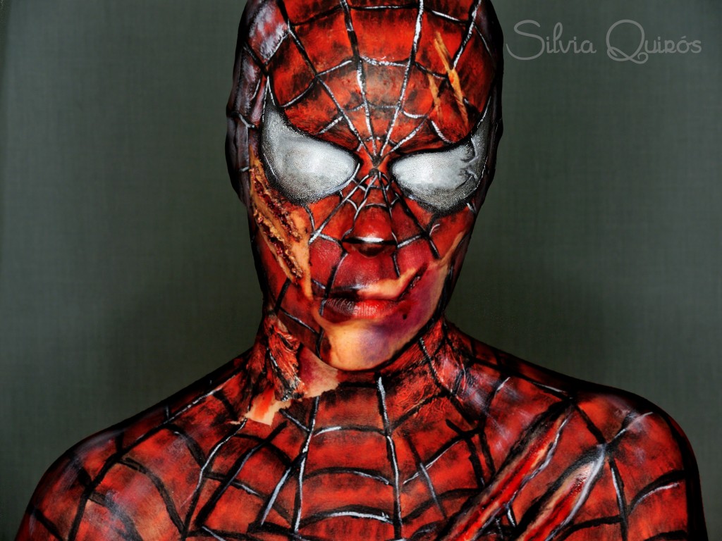 Maquillaje efectos especiales Spider-Man herido