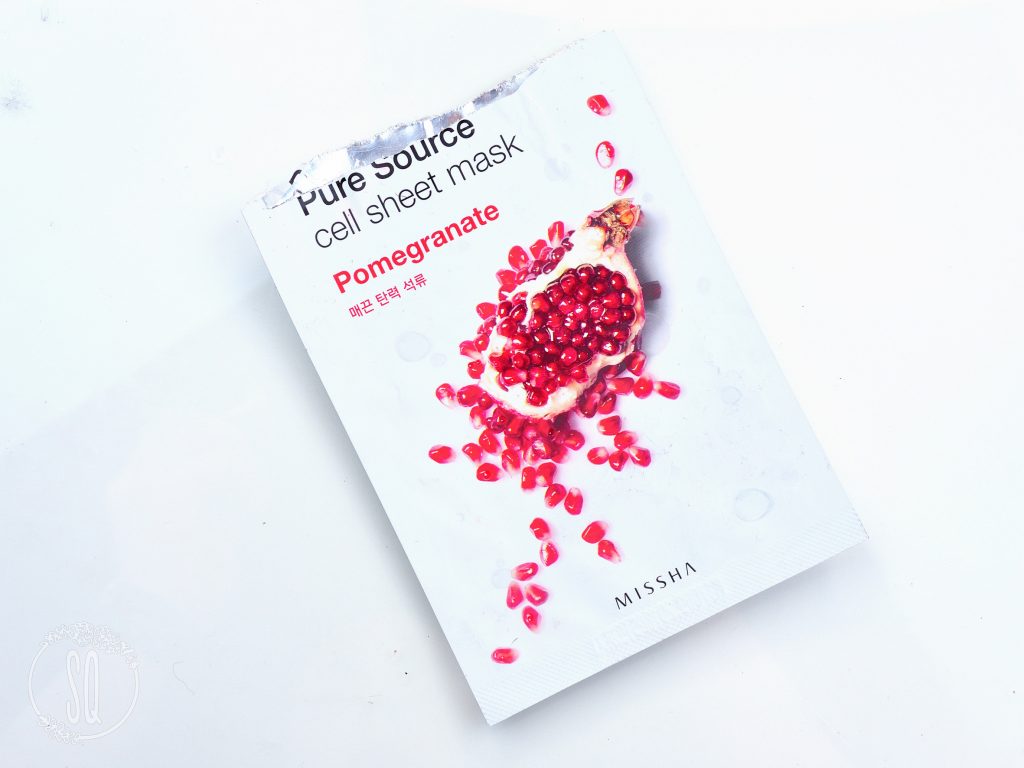 Pure Source cell sheet mask Pomegranate brightening Missha 