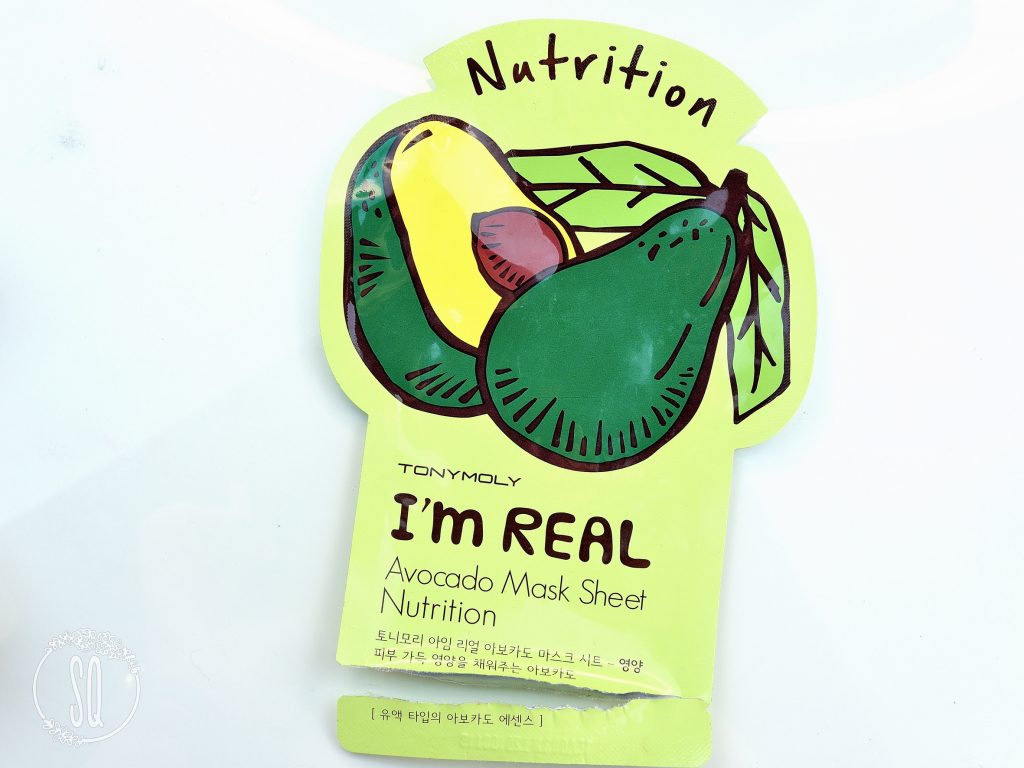 I´m Real Avocado mask sheet nutrition TonyMoly