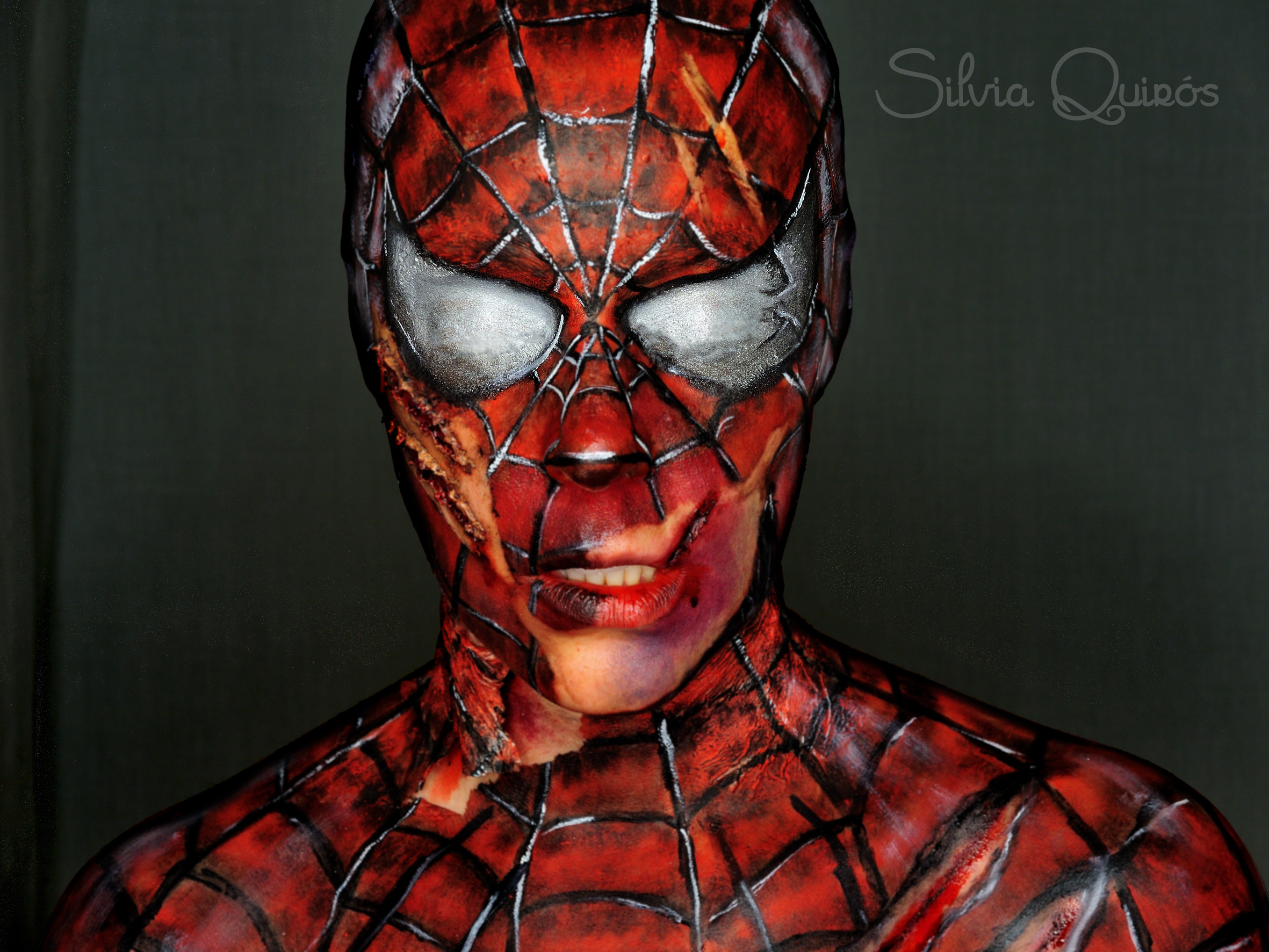 Spider-Man wounded special effects makeup - Silvia Quirós